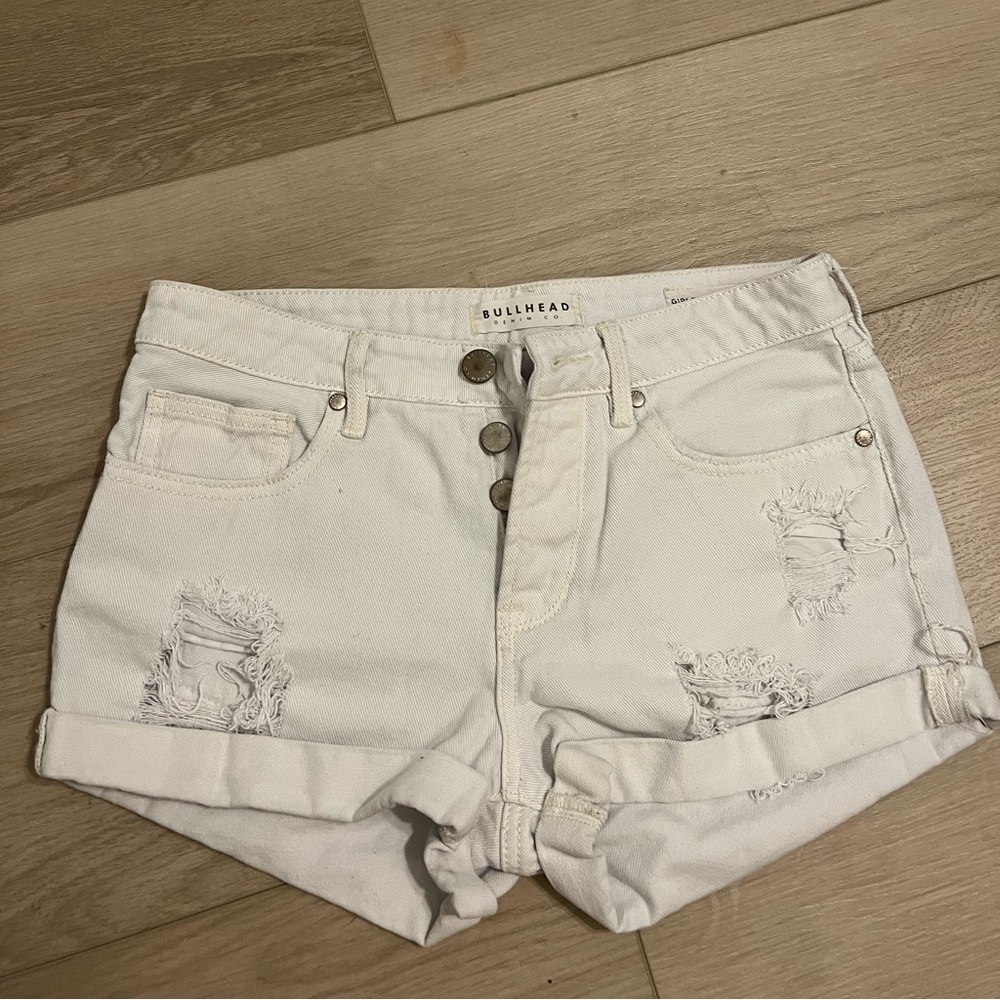 Off white/ cream Jean shorts